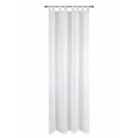 Firana 140x250 Lucy biała gotowa na szelkach z delikatnego i lekkiego woalu Eurofirany