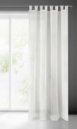 Firana 140x250 Lucy kremowa gotowa na szelkach z delikatnego i lekkiego woalu Eurofirany