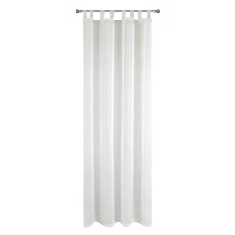 Firana 140x250 Lucy kremowa gotowa na szelkach z delikatnego i lekkiego woalu Eurofirany