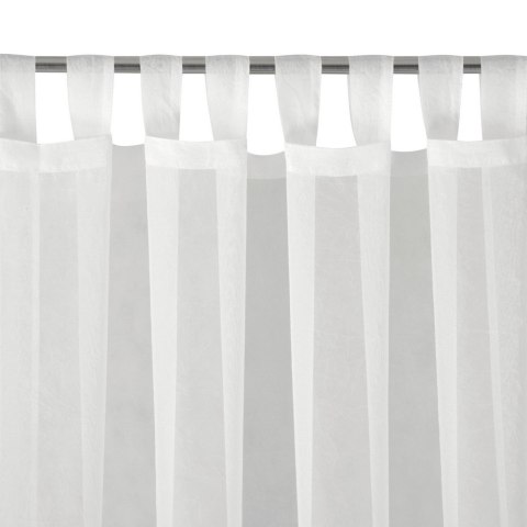 Firana 140x250 Lucy kremowa gotowa na szelkach z delikatnego i lekkiego woalu Eurofirany