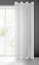 Firana 140x250 Rebecca biała gotowa na przelotkach o strukturze drobnego deszczyku Eurofirany