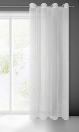 Firana 140x250 Rebecca biała gotowa na przelotkach o strukturze drobnego deszczyku Eurofirany