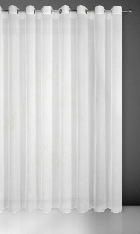 Firana 350x250 Rebecca biała gotowa na przelotkach o strukturze drobnego deszczyku Eurofirany