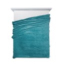 Koc narzuta z mikrofibry 170x210 Cindy 4 turkusowy dekoracyjny