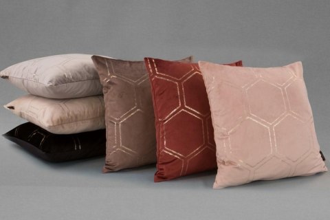 Poszewka dekoracyjna 45x45 Blink 12E granatowa złota plaster miodu welurowa Eurofirany