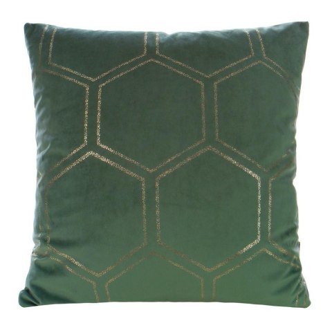 Poszewka dekoracyjna 45x45 Blink 12H zielona ciemna złota plaster miodu welurowa Eurofirany