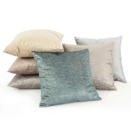 Poszewka dekoracyjna 45x45 Mabel niebieska srebrna welurowa Eurofirany