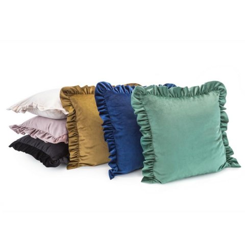 Poszewka dekoracyjna 45x45 Velvet czerwona falbanka welurowa Eurofirany