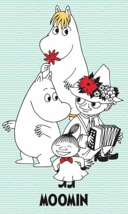 Ręczniczek do przedszkola 30x50 Muminki miętowy 7686 Moomins dziecięcy bawełniany Mała Mi Włóczykij Migotka do rąk