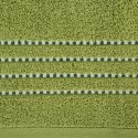 Ręcznik 50x90 Fiore oliwkowy 500g/m2 frotte ozdobiony bordiurą w postaci cienkich paseczków Eurofirany