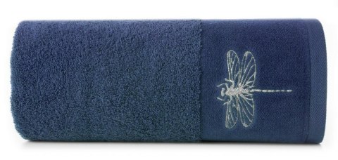 Ręcznik Lori 1 70x140 granatowy ważka 485g/m2 frotte Eurofirany