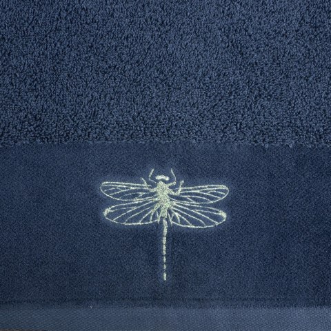 Ręcznik Lori 1 70x140 granatowy ważka 485g/m2 frotte Eurofirany