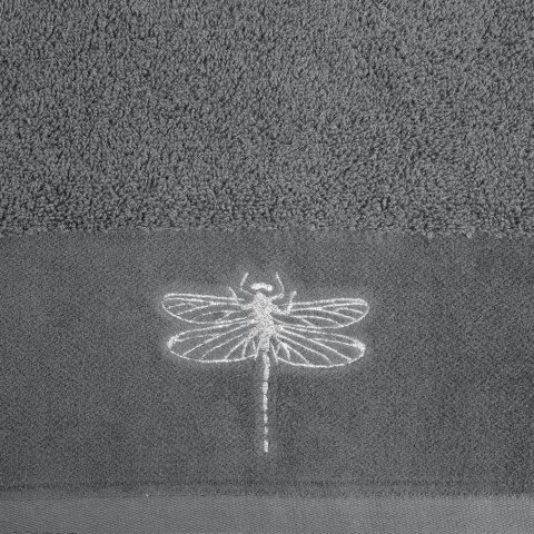 Ręcznik Lori 1 70x140 stalowy ważka 485g/m2 frotte Eurofirany