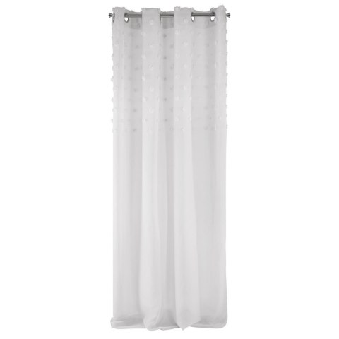 Zasłona 140x250 Stella srebrna gotowa na przelotkach z lekkiej tkaniny jednobarwna