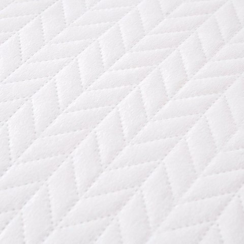 Narzuta na fotel 70x150 Moxie biała jodełka welurowa dekoracyjna pikowana