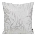 Poszewka dekoracyjna 45x45 Blink 22 B biała ze złotym nadrukiem liści welurowa Eurofirany