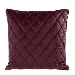 Poszewka dekoracyjna 45x45 Velvet 27 D bordowa welurowa geometryczna Eurofirany