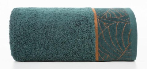 Ręcznik 50x90 Lili 2 turkusowy liście 500g/2 frotte Limited Collection Eurofirany