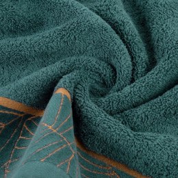 Ręcznik 50x90 Lili 2 turkusowy liście 500g/2 frotte Limited Collection Eurofirany