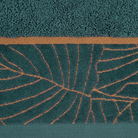 Ręcznik 50x90 Lili 2 turkusowy liście 500g/2 frotte Limited Collection Eurofirany