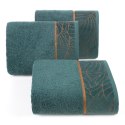 Ręcznik 50x90 Lili 2 turkusowy liście 500g/2 frotte Limited Collection Eurofirany