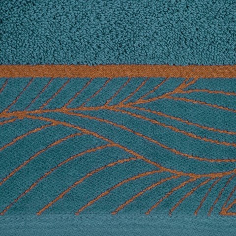 Ręcznik 50x90 Lotos 4 turkusowy liście 500g/2 frotte Limited Collection Eurofirany