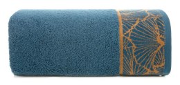 Ręcznik 50x90 Musa 3 granatowy liście miłorzębu 500g/2 frotte Limited Collection Eurofirany