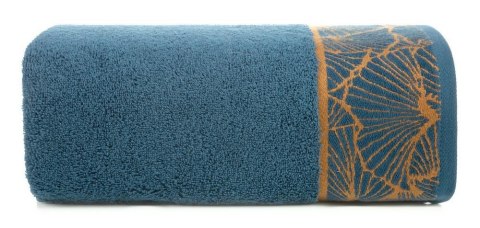 Ręcznik 50x90 Musa 3 granatowy liście miłorzębu 500g/2 frotte Limited Collection Eurofirany