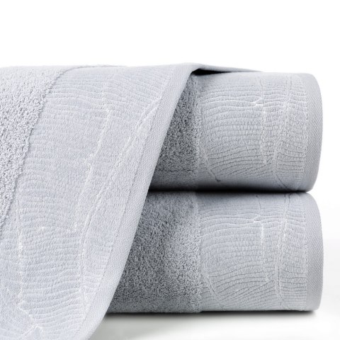 Ręcznik Metalic 50x90 srebrny 485g/m2 frotte Eurofirany