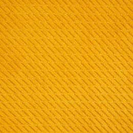 Zasłona 140x250 Eliza musztardowa gotowa na przelotkach welurowa z drobnym wytłaczanym wzorkiem geometrycznym Eurofirany