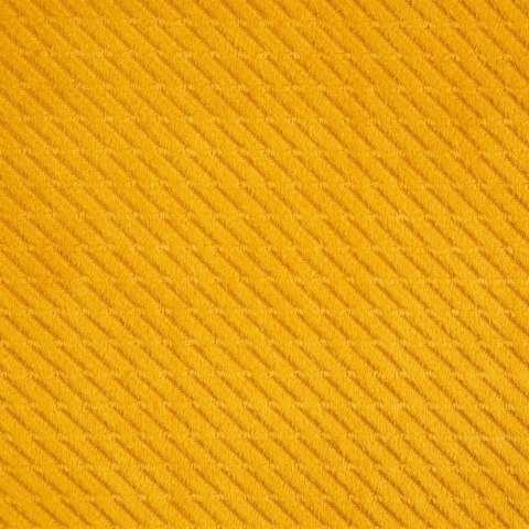 Zasłona 140x250 Eliza musztardowa gotowa na przelotkach welurowa z drobnym wytłaczanym wzorkiem geometrycznym Eurofirany