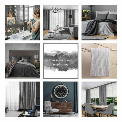 Zasłona 140x250 Eliza srebrna gotowa na przelotkach welurowa z drobnym wytłaczanym wzorkiem geometrycznym Eurofirany