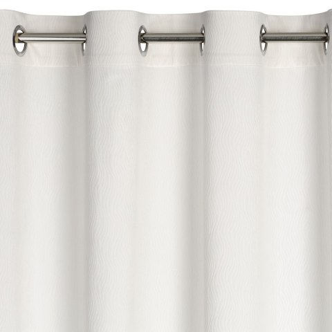 Zasłona 140x250 Lili biała gotowa na przelotkach welurowa z efektownym falującym wytłoczeniem Eurofirany