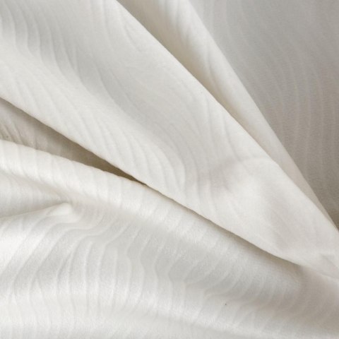 Zasłona 140x250 Lili biała gotowa na przelotkach welurowa z efektownym falującym wytłoczeniem Eurofirany