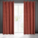 Zasłona 140x250 Lili mahoniowa gotowa na przelotkach welurowa z efektownym falującym wytłoczeniem Eurofirany