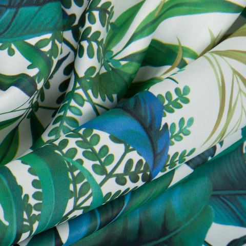 Zasłona 140x250 Nelly biała oliwkowa turkusowa zaciemniająca Blackout Eurofirany