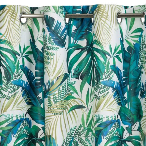 Zasłona 140x250 Nelly biała oliwkowa turkusowa zaciemniająca Blackout Eurofirany