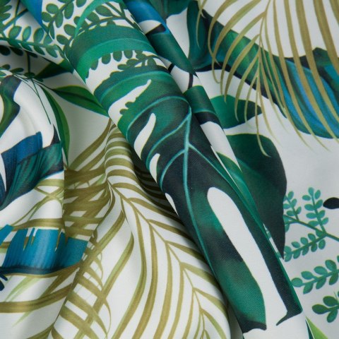 Zasłona 140x250 Nelly biała oliwkowa turkusowa zaciemniająca Blackout Eurofirany