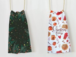 Komplet ścierek kuchennych 2 cz. 38x60 prezenty serduszka jodełka Christmas 2