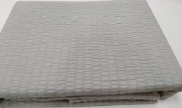 Pościel z kory 160x200 szara 35 jednobarwna 100% bawełna guziki