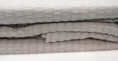 Pościel z kory 160x200 szara 35 jednobarwna 100% bawełna guziki