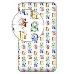 Prześcieradło bawełniane z gumką 90x200 Harry Potter 0448 dla dzieci