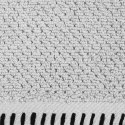 Ręcznik 50x90 Mabel stalowy z kontrastującym obszyciem krawędzi frotte 500 g/m2 Eurofirany