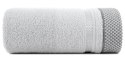 Ręcznik 70x140 Kinga srebrny z ozdobną bordiurą w pasy 485g/m2 frotte Eurofirany