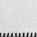 Ręcznik 70x140 Mabel biały z kontrastującym obszyciem krawędzi frotte 500 g/m2 Eurofirany