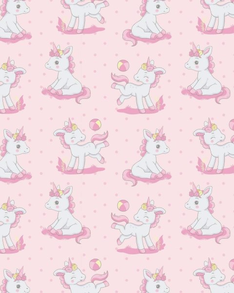 Kocyk włochacz dwustronny 80x100 jednorożec różowy 004 Milo sherpa 200 g/m2 velboa 180 g/m2 dziecięcy