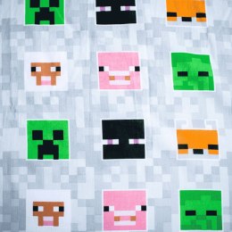 Prześcieradło bawełniane z gumką 90x200 Minecarft 3335 dla dzieci