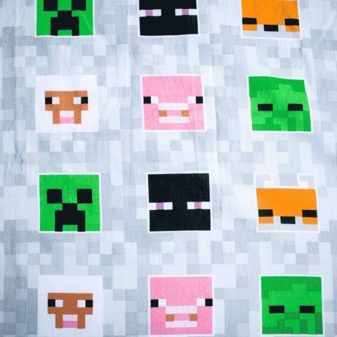 Prześcieradło bawełniane z gumką 90x200 Minecarft 3335 dla dzieci