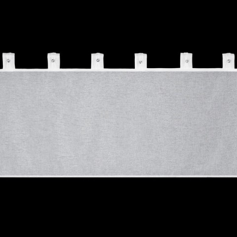 Zazdrostka 60x150 Sevilla biała gotowa na szelki z gładkiej matowej tkaniny z ozdobnymi kryształkami Eurofirany