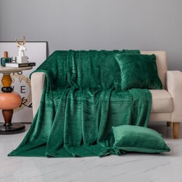 Koc narzuta z mikrofibry 150x200 Solo zielony butelkowy